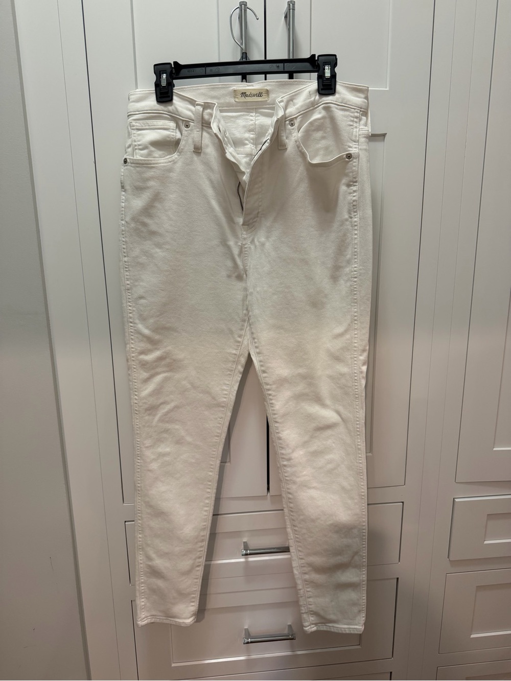 Madewell White High-Rise Skinny Jeans 32